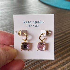 Kate Spade Cushion Cut Crystal Dangle earrings
